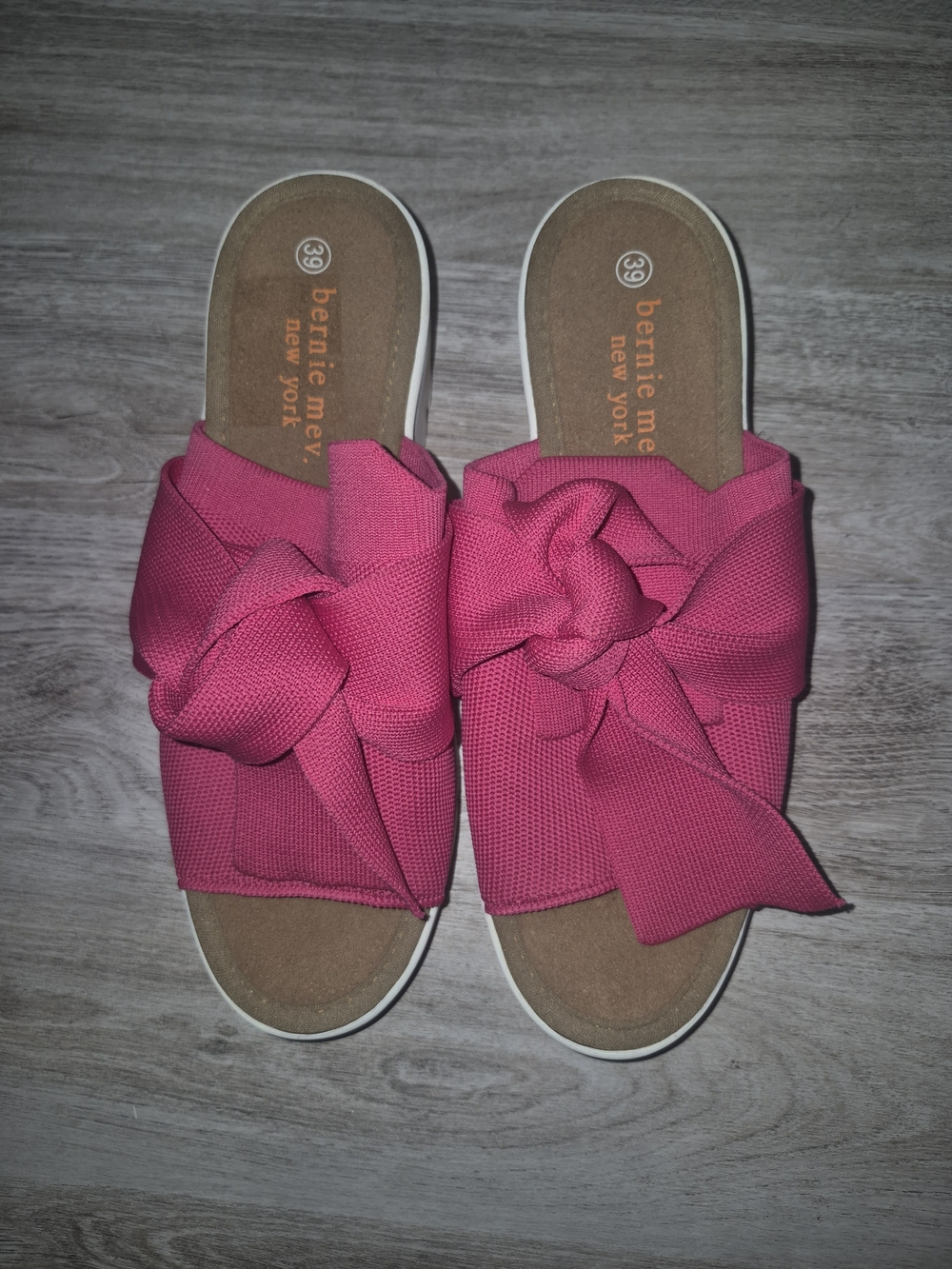 Bernie Mev Pink Knot Slide Sandals